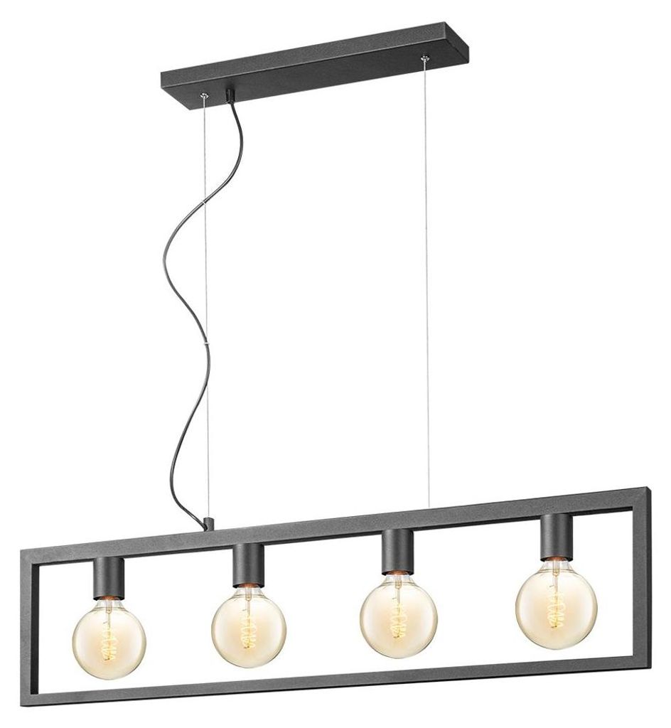 Home Sweet Home Hängeleuchte Fito 4 Lichter - Schwarz - 100x12x141cm