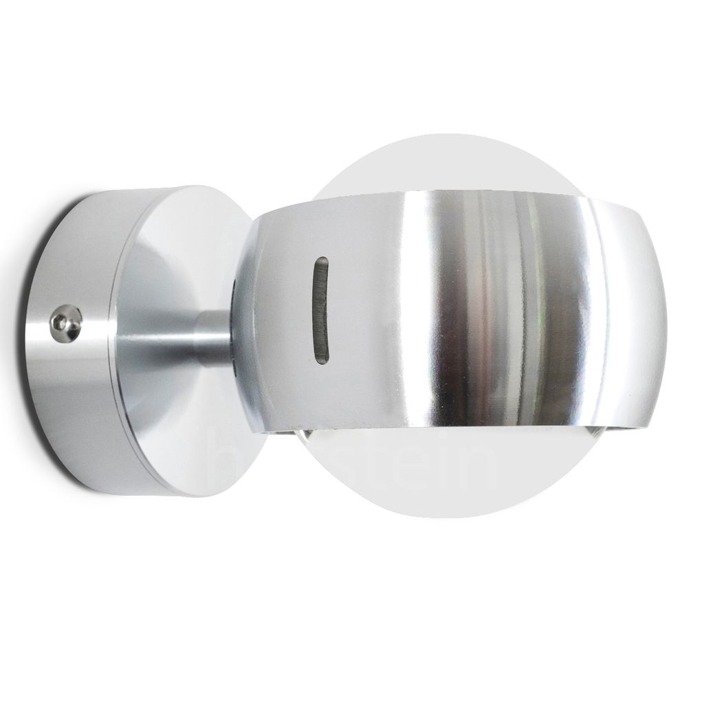 Osacca »Osacca« moderner Wandstrahler aus Metall/Glas in Chrom/Klar