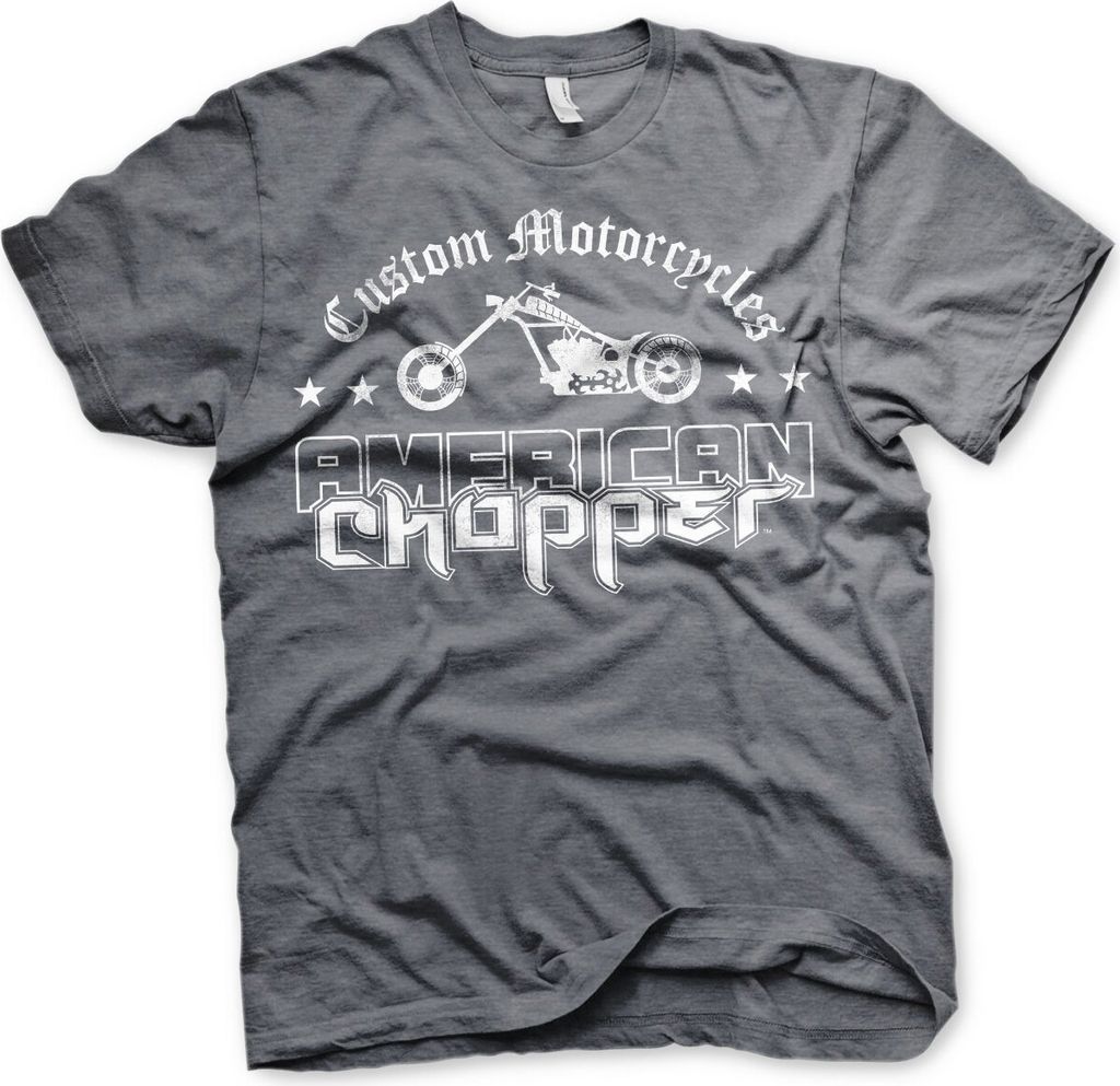 American Chopper Washed Logo T-Shirt - Medium - Dark-Heather
