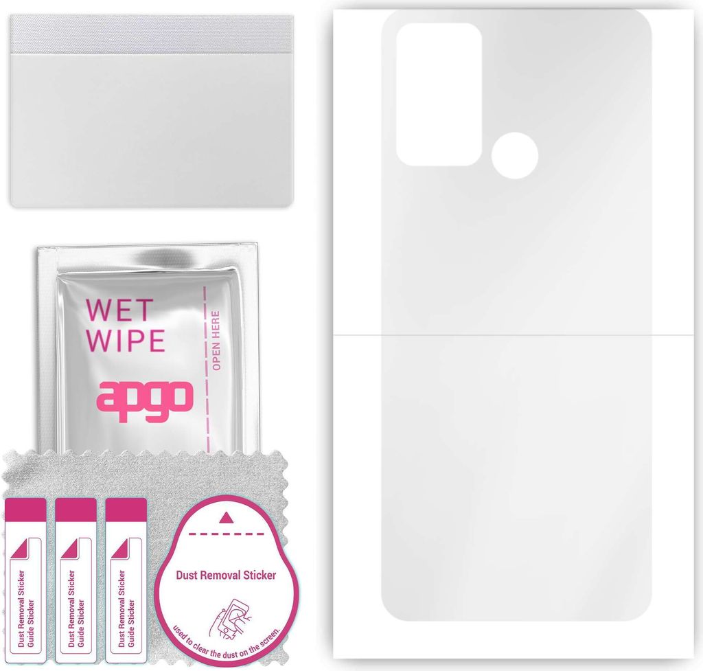 apgo Rückseite Schutzfolie, klar, kompatibel mit ZTE Optus X Tap 2, Hinten Hydrogel-Displayschutzfolie mit Positionierhilfe, kratzfest, einfache M...