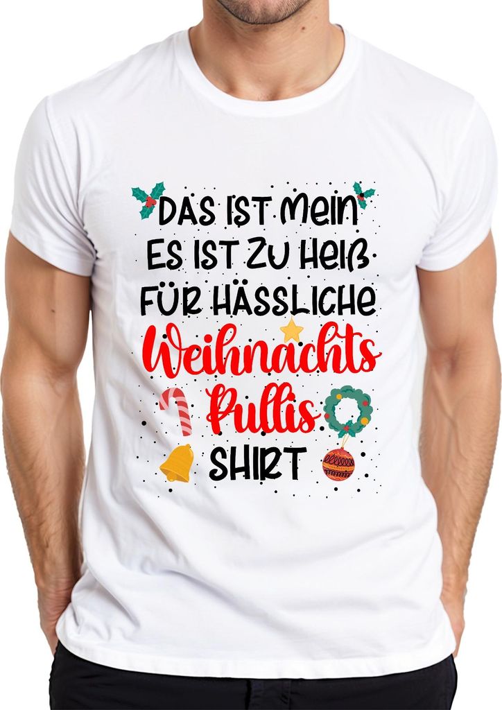 Ugly Christmas Familie Weihnachtsoutfit - Weihnachten Xmas Christmas Herren T-Shirt, Weiß, XXL