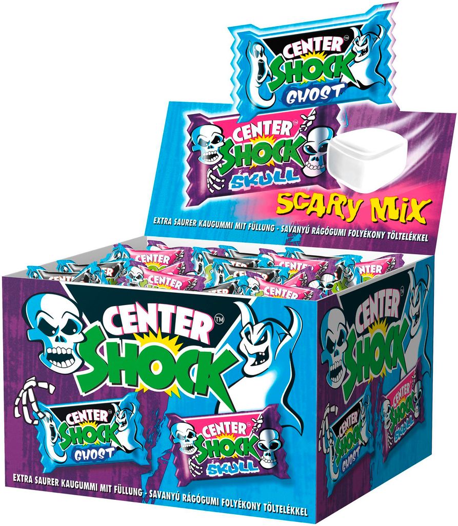 Center Shock Scary Mix extra saures Kaugummi 2 Grusel Zdjęcie produktu 