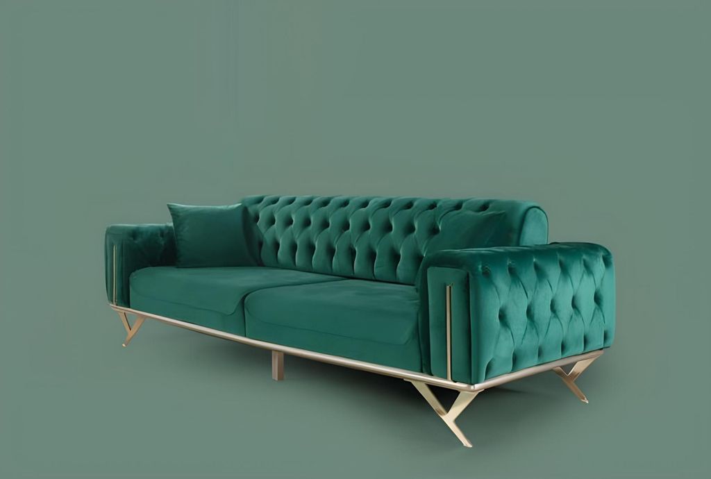 Sofagarnitur Sofa Sessel Sofas Dreisitzer 3+3+1 Sitz Garnitur Chesterfield Neu