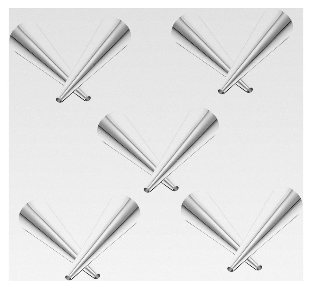 10 Stück Croissant Backformset aus Edelstahl, kegelförmig für Gebäck und Brotbacken, vielseitig wiederverwendbar
