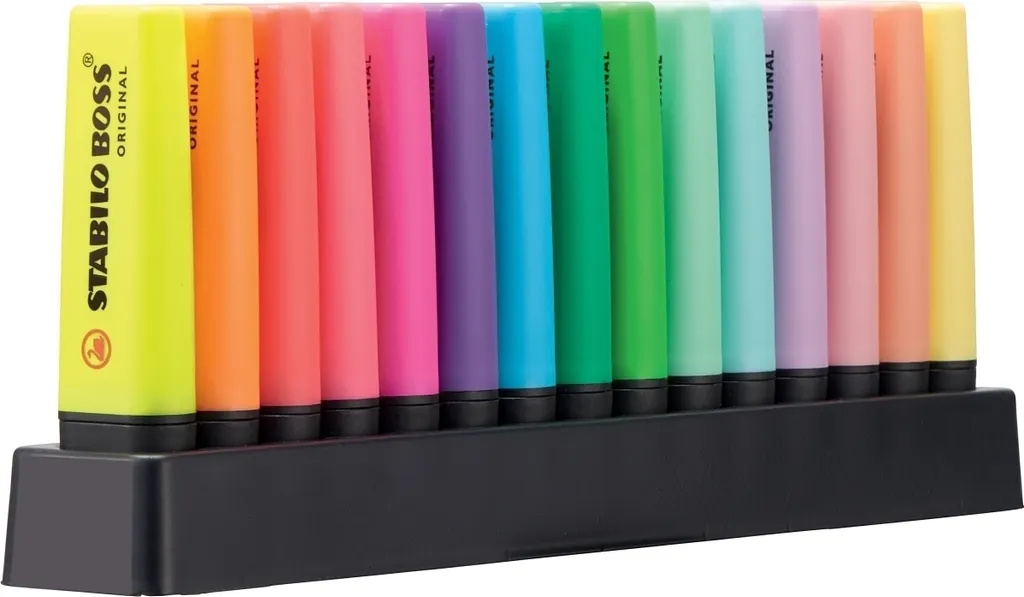 Stabilo Boss Original Desk Set 70/15 Surligneur Lot de 15 Couleurs