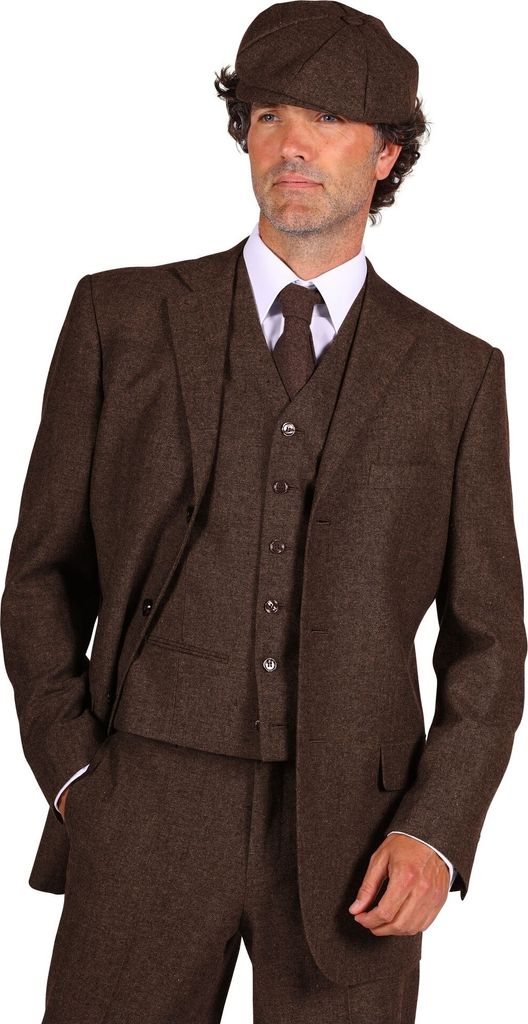 T3064-1300-46 braun Herren Jackett-Sakko Peaky blinder Gr.46