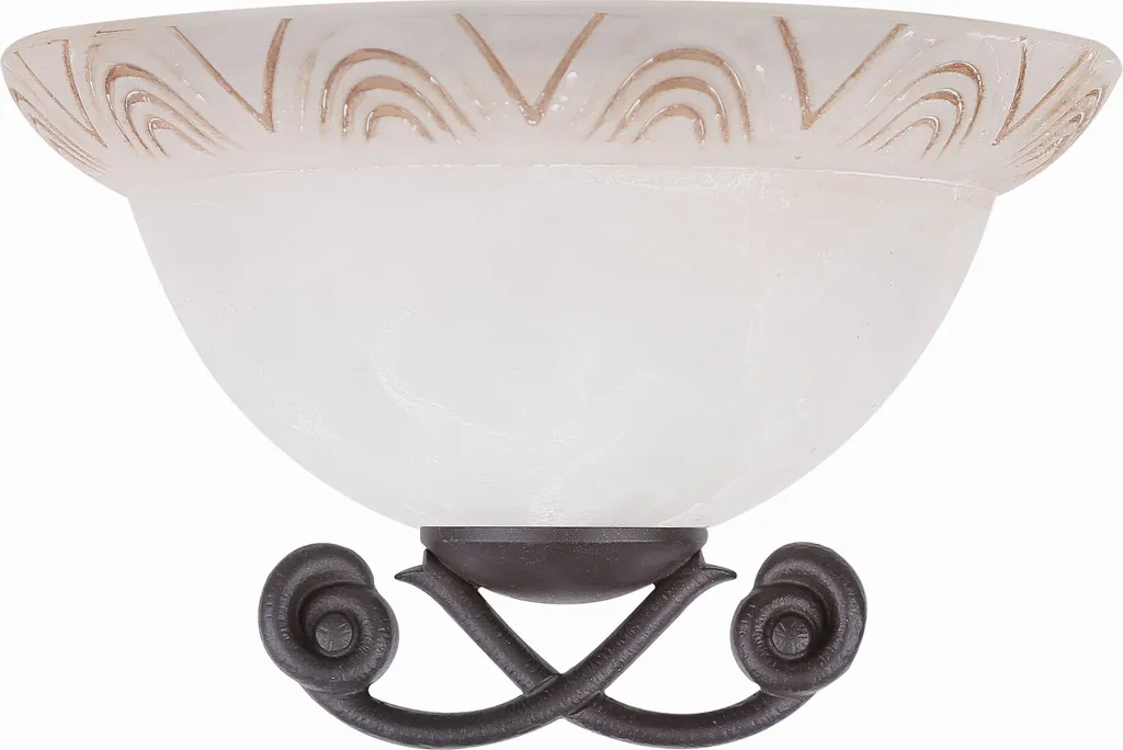 Plafonnier en verre GIO - Luminaire intérieur finition patine blanche