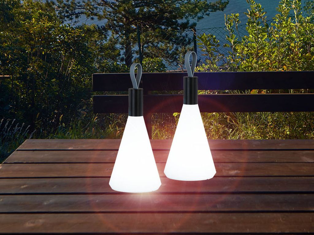 2er SET dimmbare Outdoor Tischlampen ohne Stromkabel - Campinglampen Partylicht