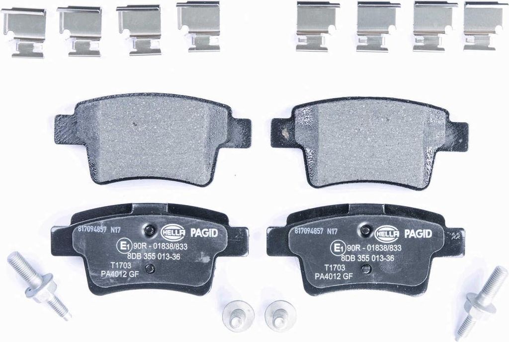 Bremsbelagsatz ohne Verschleißwarnung 16,4 mm HELLA für u.a. CITROËN C4