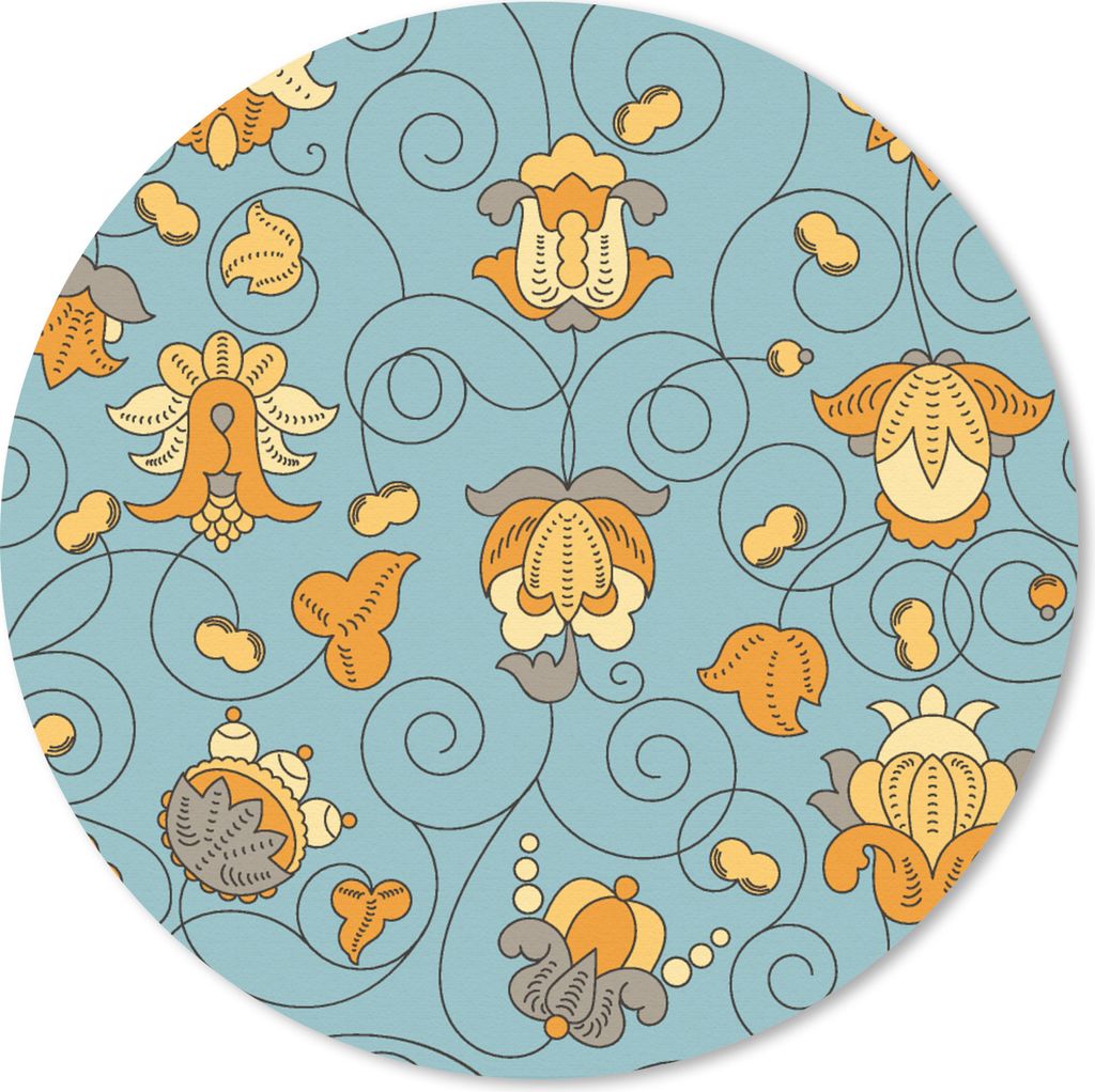 MuchoWow Mauspad Mousepad Muster - Vintage - Blumen 30x30 cm - Mousepads - Maus Mat - Pad - Mausunterlage - Tischunterlage - Schreibtischmatten