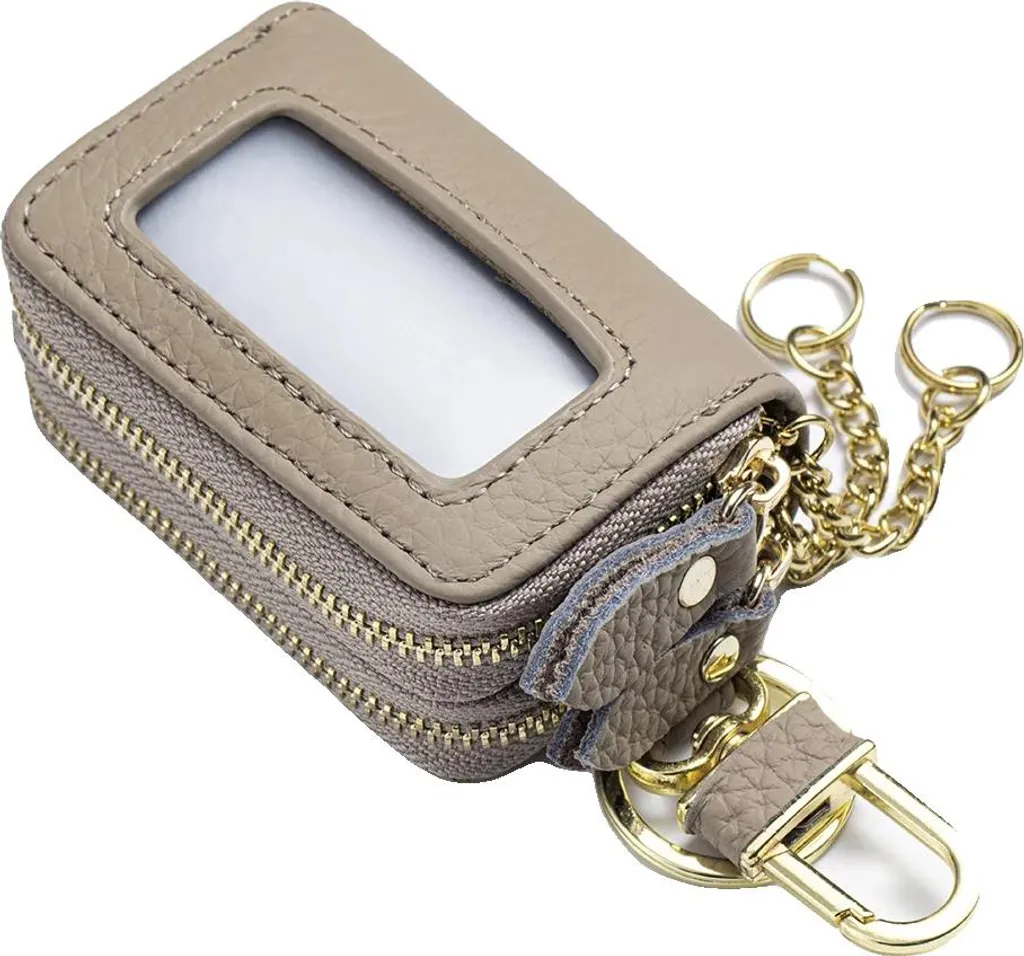 Portachiavi Glamour Pelle Grigio Elefante - Capiente e Raffinato