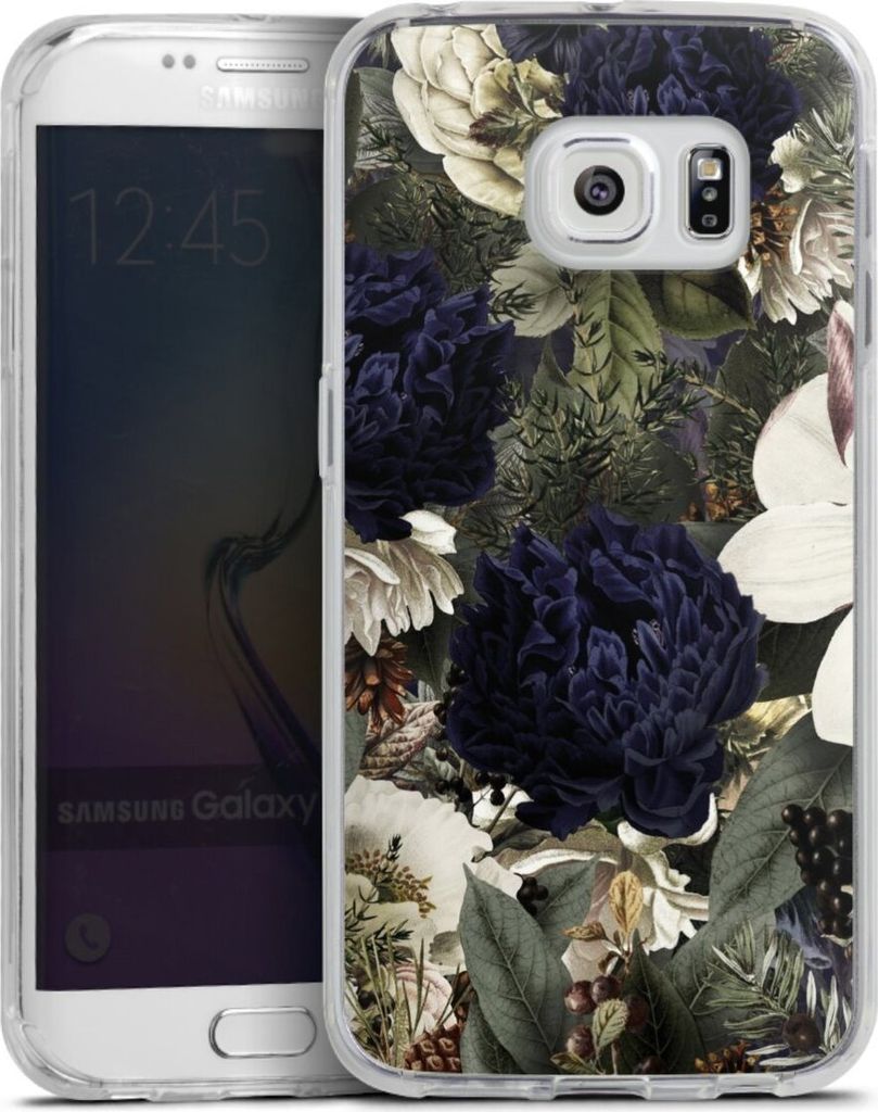 DeinDesign Handyhülle für Samsung Galaxy S6 Edge Silikon Hülle Case Smartphone Schutzhülle Blumen Utart Vintage
