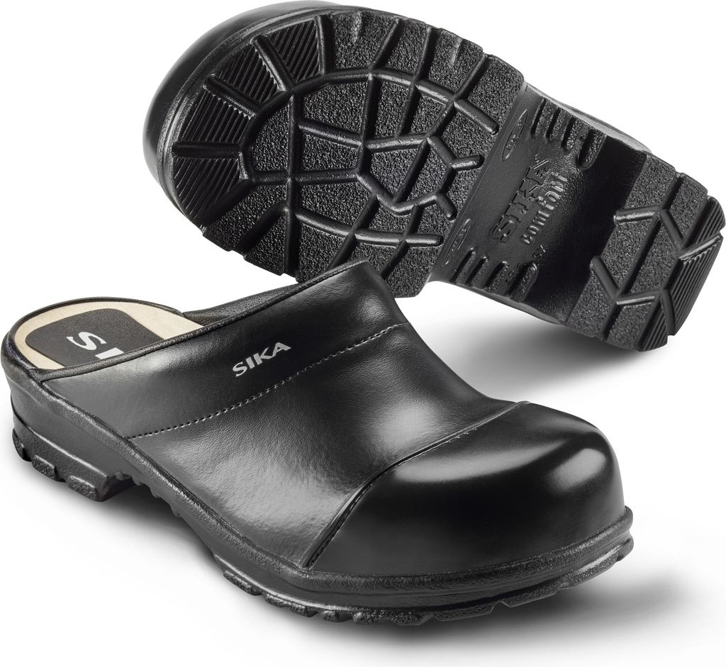 Sika Sicherheitsschuh Comfort offener Clog Schwarz-41