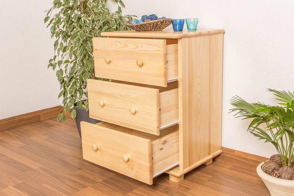 Kommode Massivholz 023 - 78 x 55 x 47 cm (H x B x T) Produktbild 