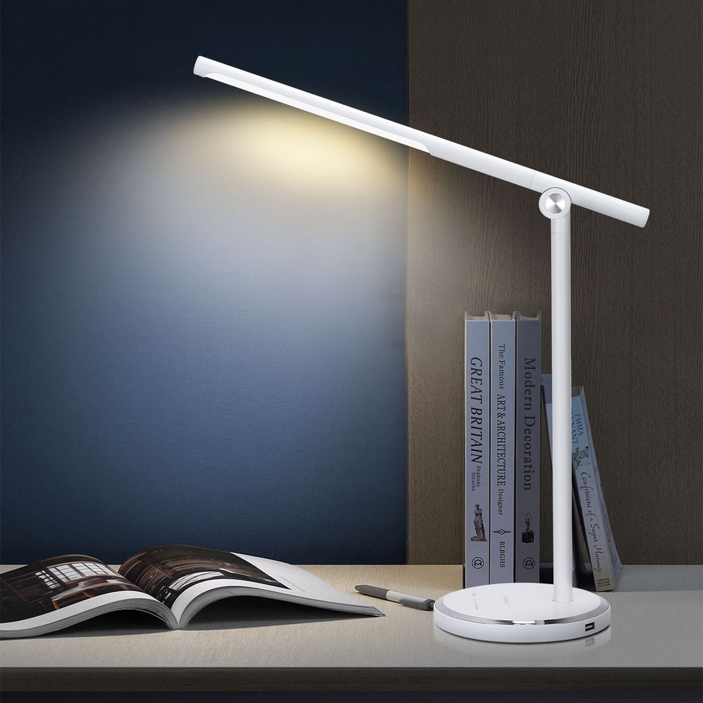 LED Schreibtischlampe 8W dimmbar 3000k bis zu 6000K - weiß Produktbild 9