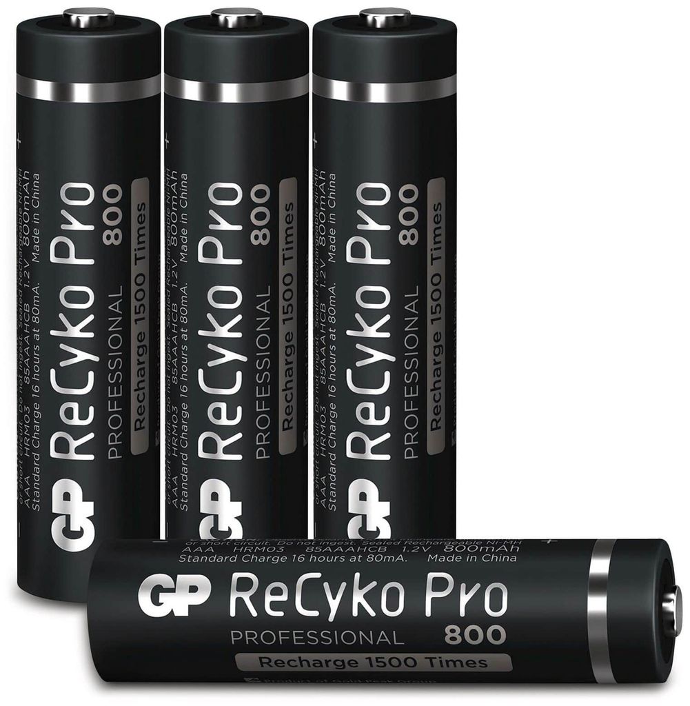 1x4 GP ReCyko Pro NiMH Akkus AAA/Micro 800mAh Pro