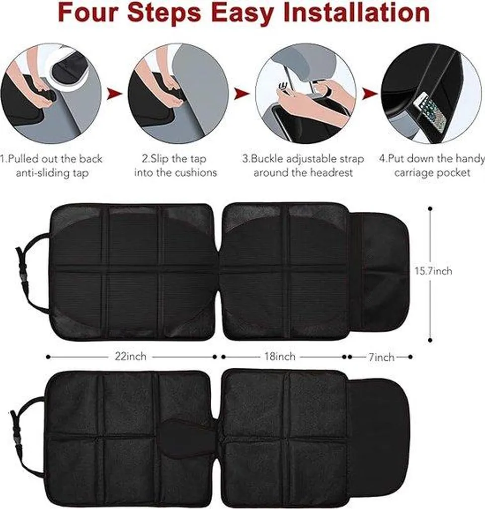 Alèses pour voyage avec enfant - Kit de 2 protections de siège lavables
