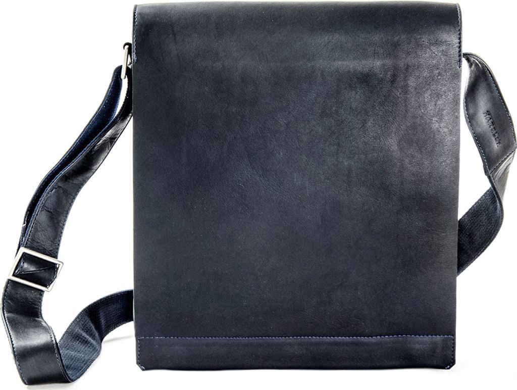 Harold ́S Campo kleine Messenger Bag 27cm Hochformat Leder blau