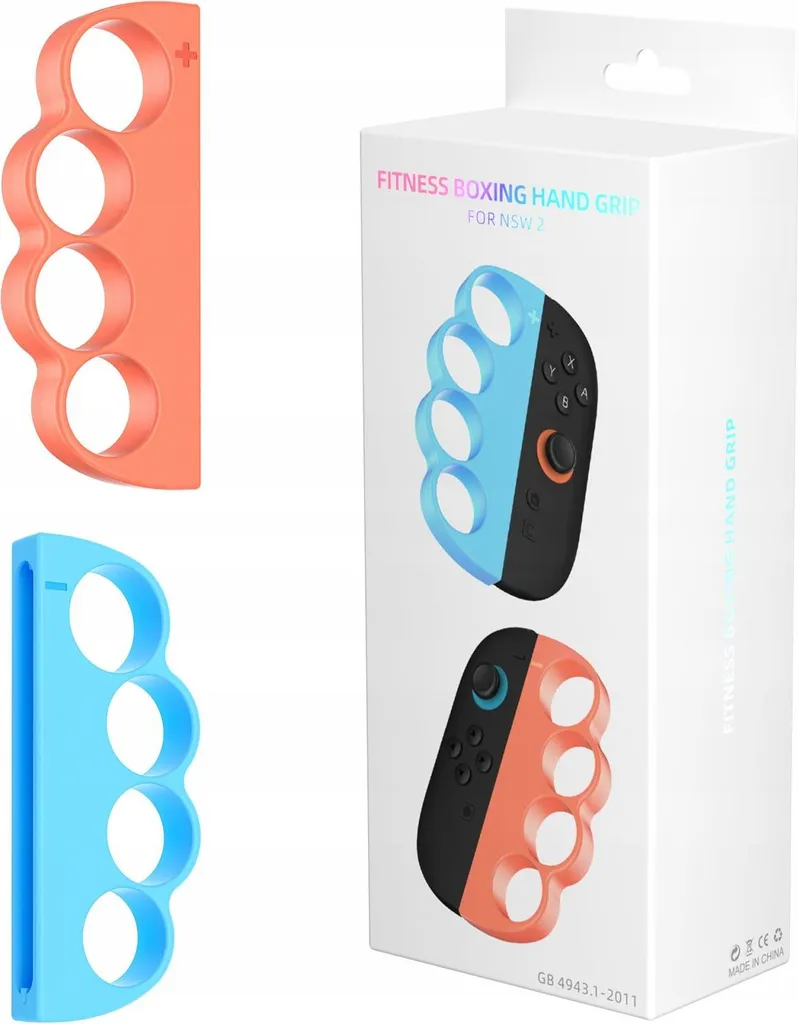 Support Boxe Ergonomique pour Joy-Con Switch 2 JYS-NS2298 en Bleu et Orange