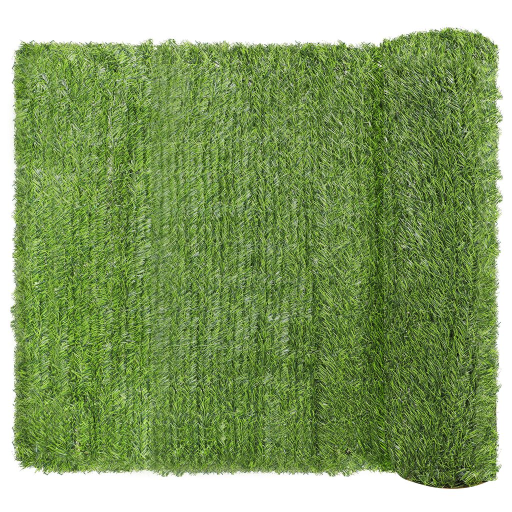 Künstliche Hecke Sichtschutzzaun 115x300cm Hellgrün Sichtschutzmatte für Balkon, Garten und Terrasse | Zaun Sichtschutz Balkonsichtschutz Lärms...