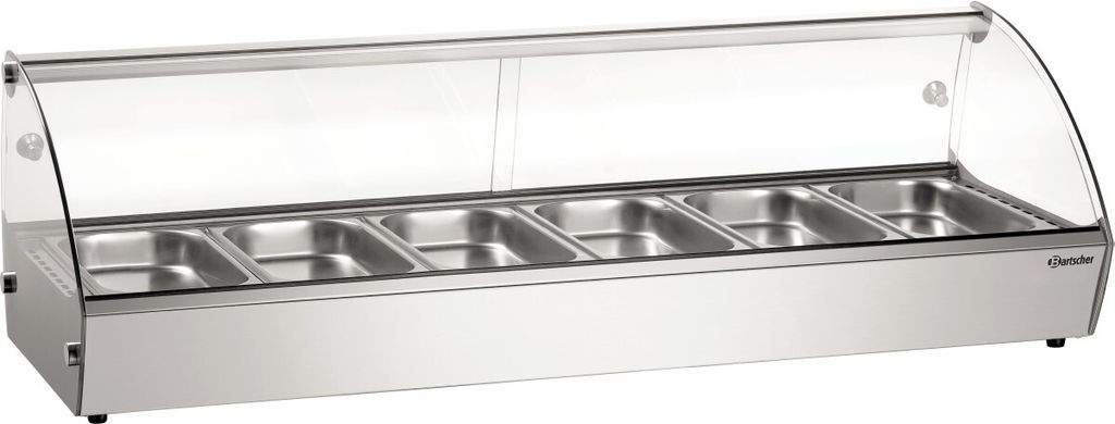 Bartscher Warme vitrine met inzetbakken, model R6, geschikt Productafbeelding 