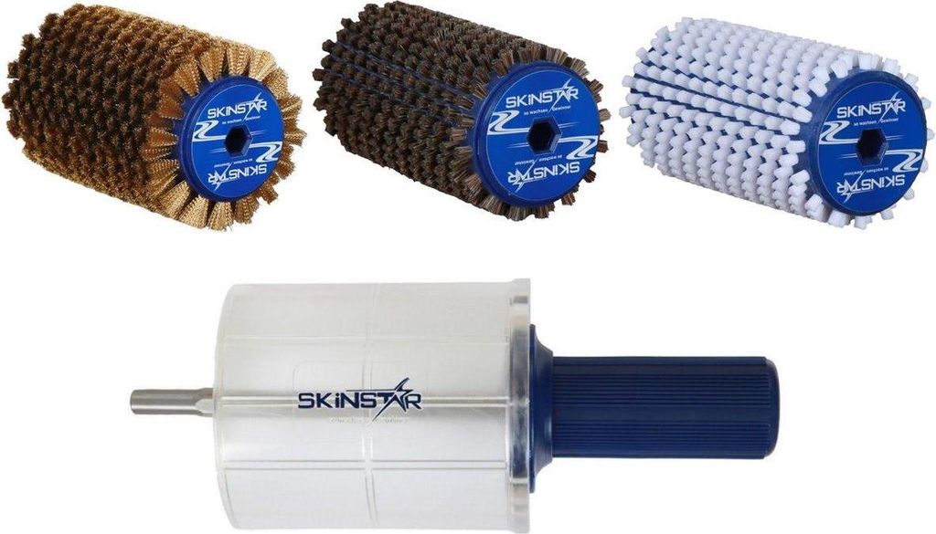 SkinStar Komplett Bürsten Set Rotorbürste WorldCup Professional 5-teilig 100mm Set