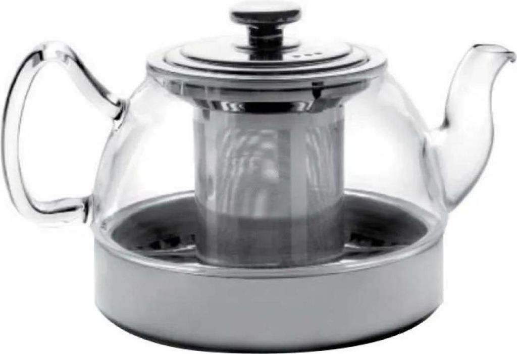 Ibili Glasteekanne Mit Induktionsfilter 800ml Silber Silber One Size
