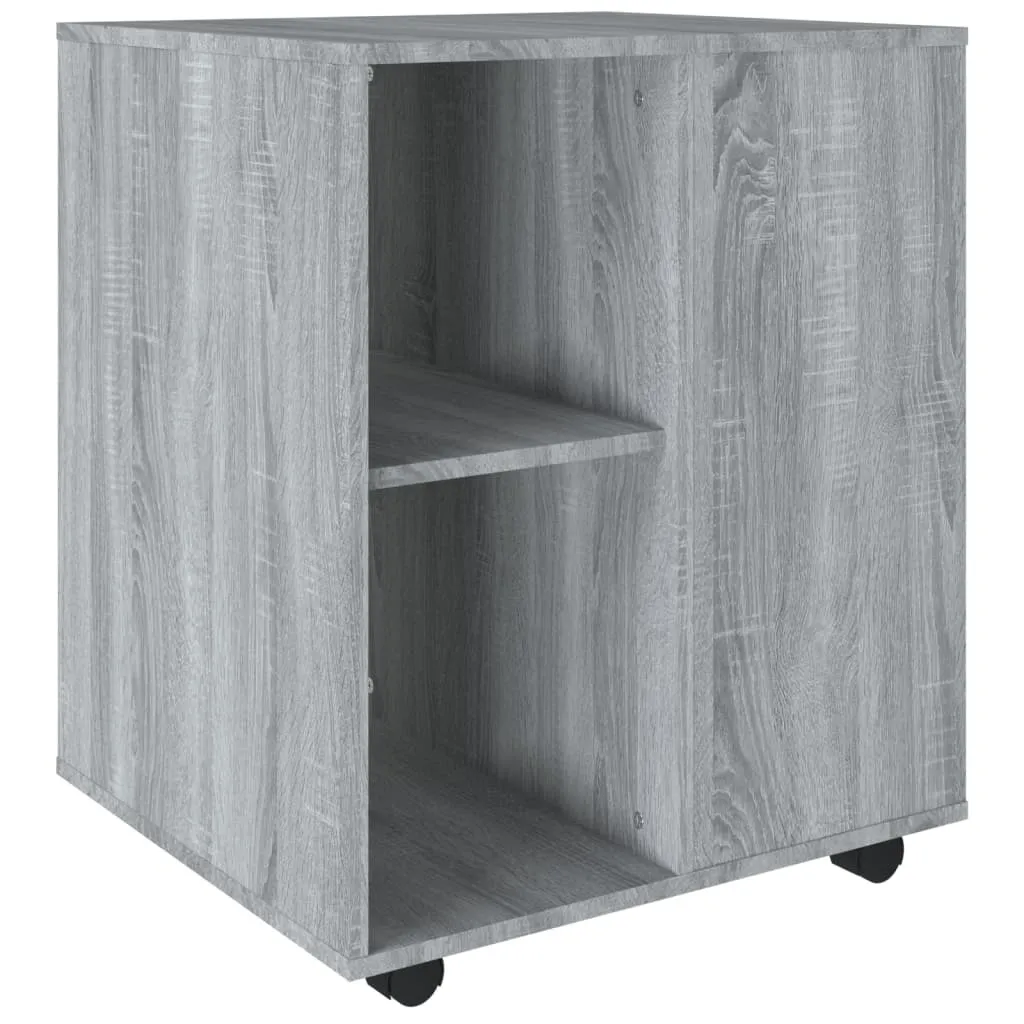 Mobiletto Multiuso vidaXL Grigio Sonoma 60cm - Ruote Integrate