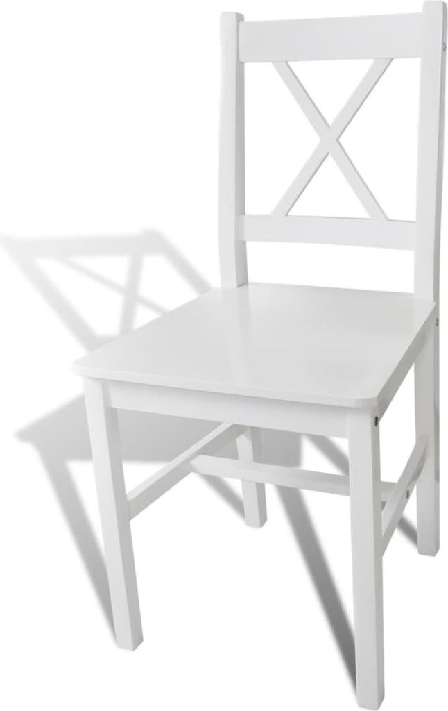 "Winterschlussverkauf "Esszimmerstühle 6er Set modernes - CLORIS - Polsterstühle für Esszimmer, Weiß Kiefernholz - 41,5 x 45,5 x 85,5 cm - NeuM...