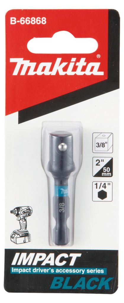 Makita adapter 3/8" vierkant - 1/4" zeshoek Productafbeelding 