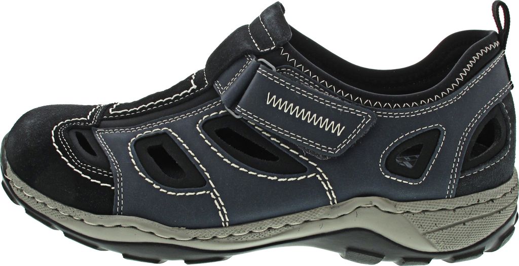 Rieker Herren Klett Halbschuh durchbrochen dunkelblau 44 Produktbild 75