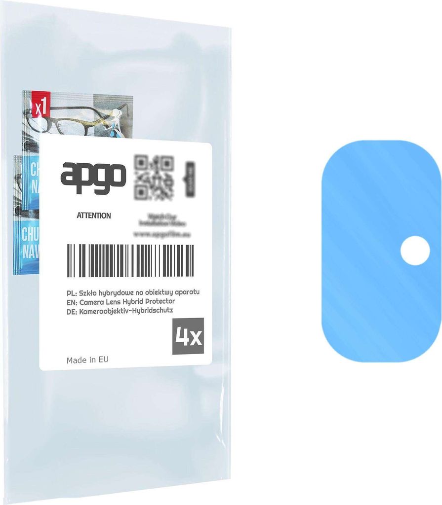 apgo 4 Stück Hybrid Kameraschutz, Kamera-Schutzglas kompatibel mit Xiaomi Redmi 12C, Linsenschutz, 9H Härte, Schutz für Kameraobjektiv, Anti-Kra...