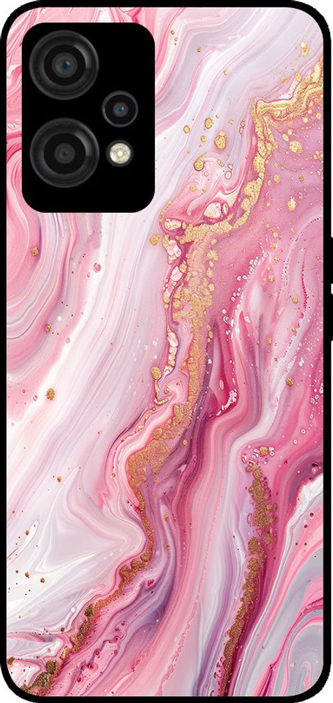 Smartphonica Telefon Fall geeignet für OnePlus Nord CE 2 Lite mit Marmor-Druck - TPU zurück Abdeckung Fall Marmor-Design - Pink