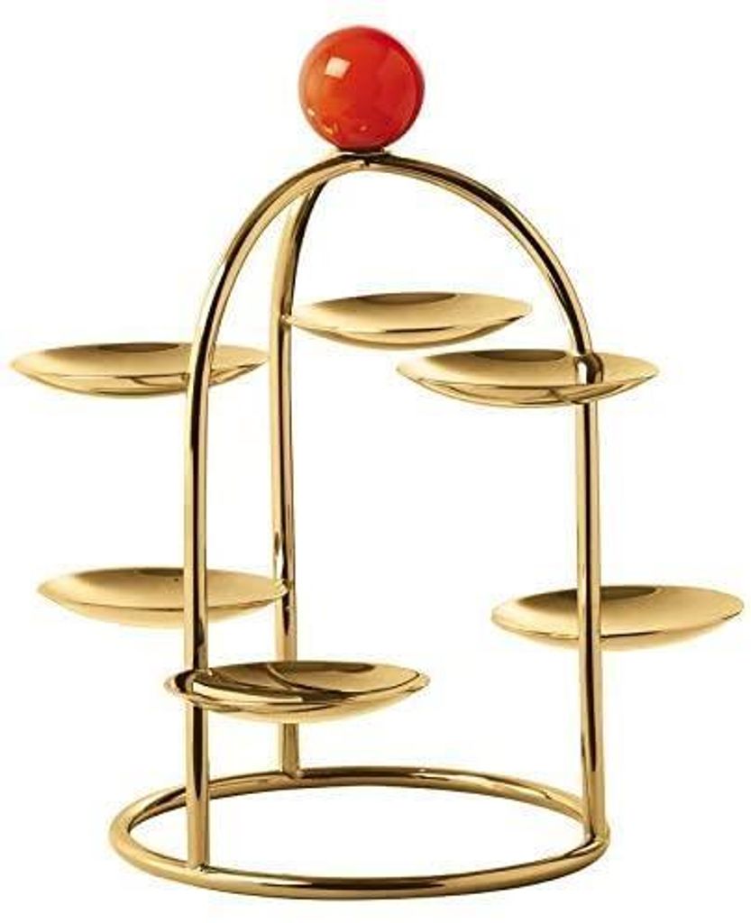 Sambonet Penelope PVD Gold,Korallenrot Gebäckst.,6Schälchen S0192-S00602-S2111 55577GA8