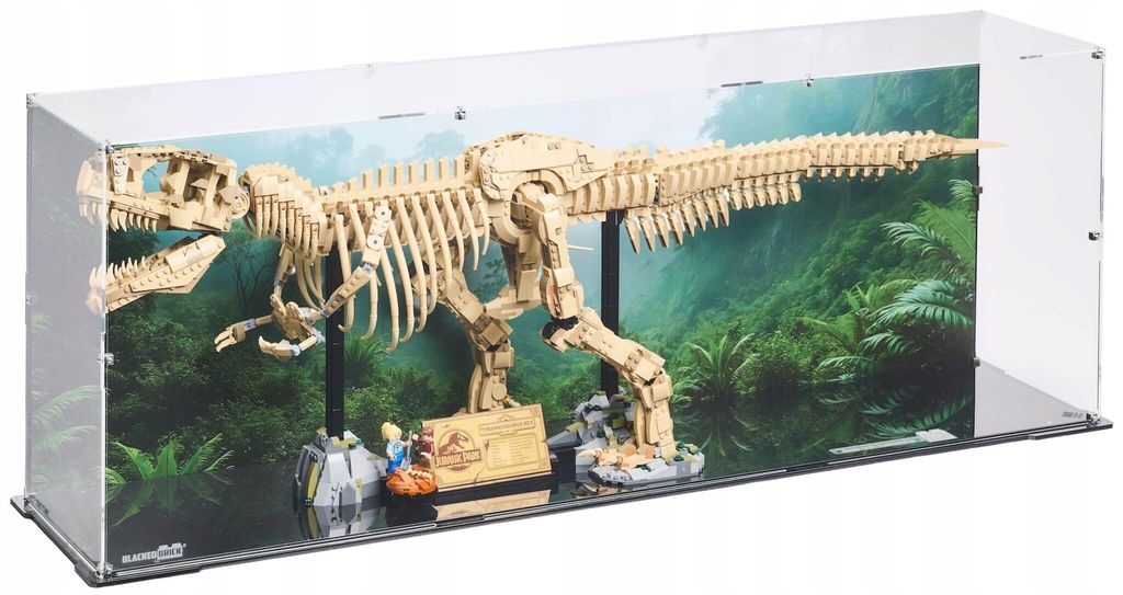 Blacked Brick Vitrine mit bedruckter Rückwand für LEGO® Produktbild 