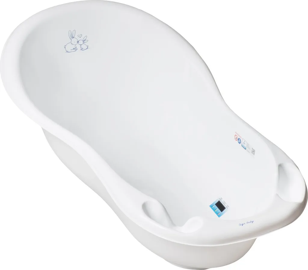 Baignoire Bébé Bunny 102cm Tega Baby Blanche pour Bain Spacieux