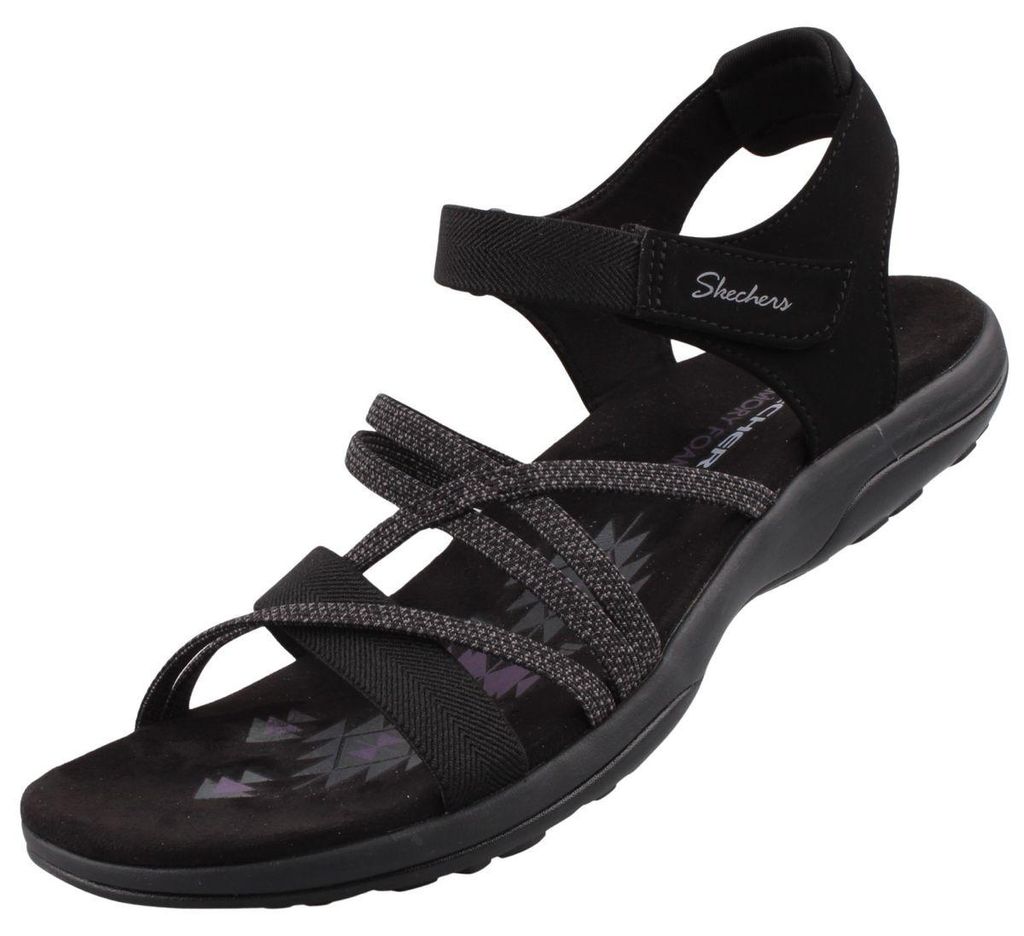 Skechers Reggae Slim Meadow Grazer Damen Sandalen Schwarz Image du produit 