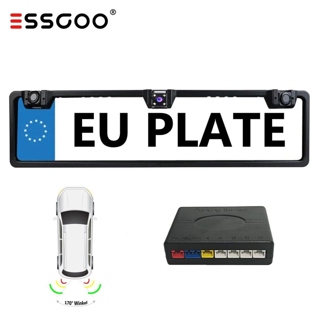 Achteruitrijcamera met kentekenhouder, parkeersensoren, Productafbeelding 
