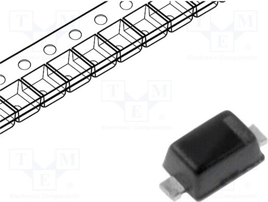20x Diode: Zener SOD523 Rolle,B 51V SMD 0,3W Ifmax: 200mA BZX585-B51.115 Zener-Dio