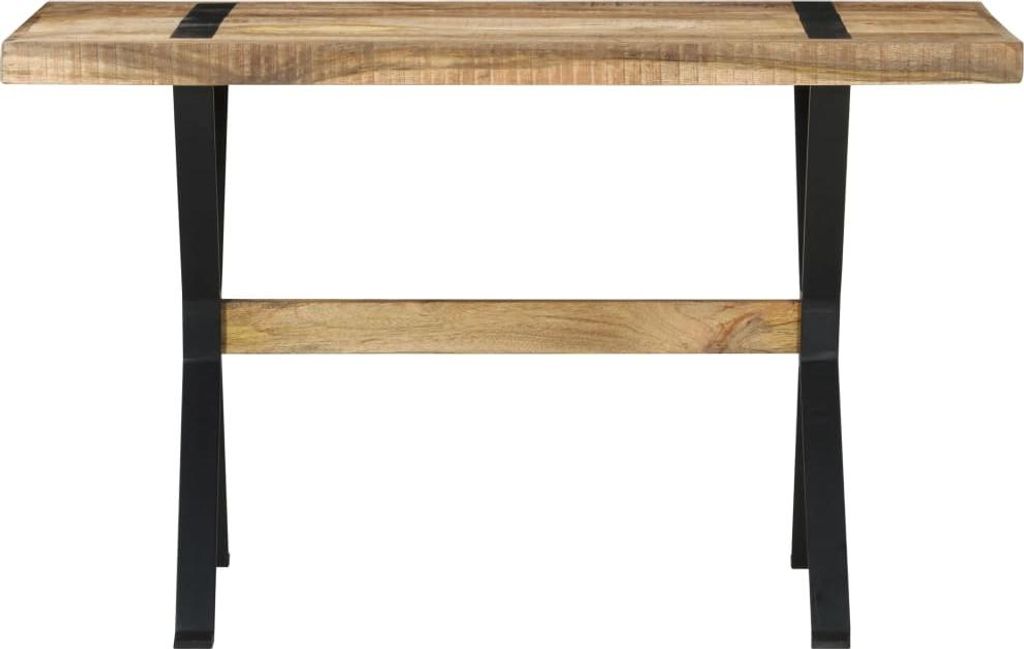 vidaXL Esstisch 120x60x76 cm Raues Mangoholz