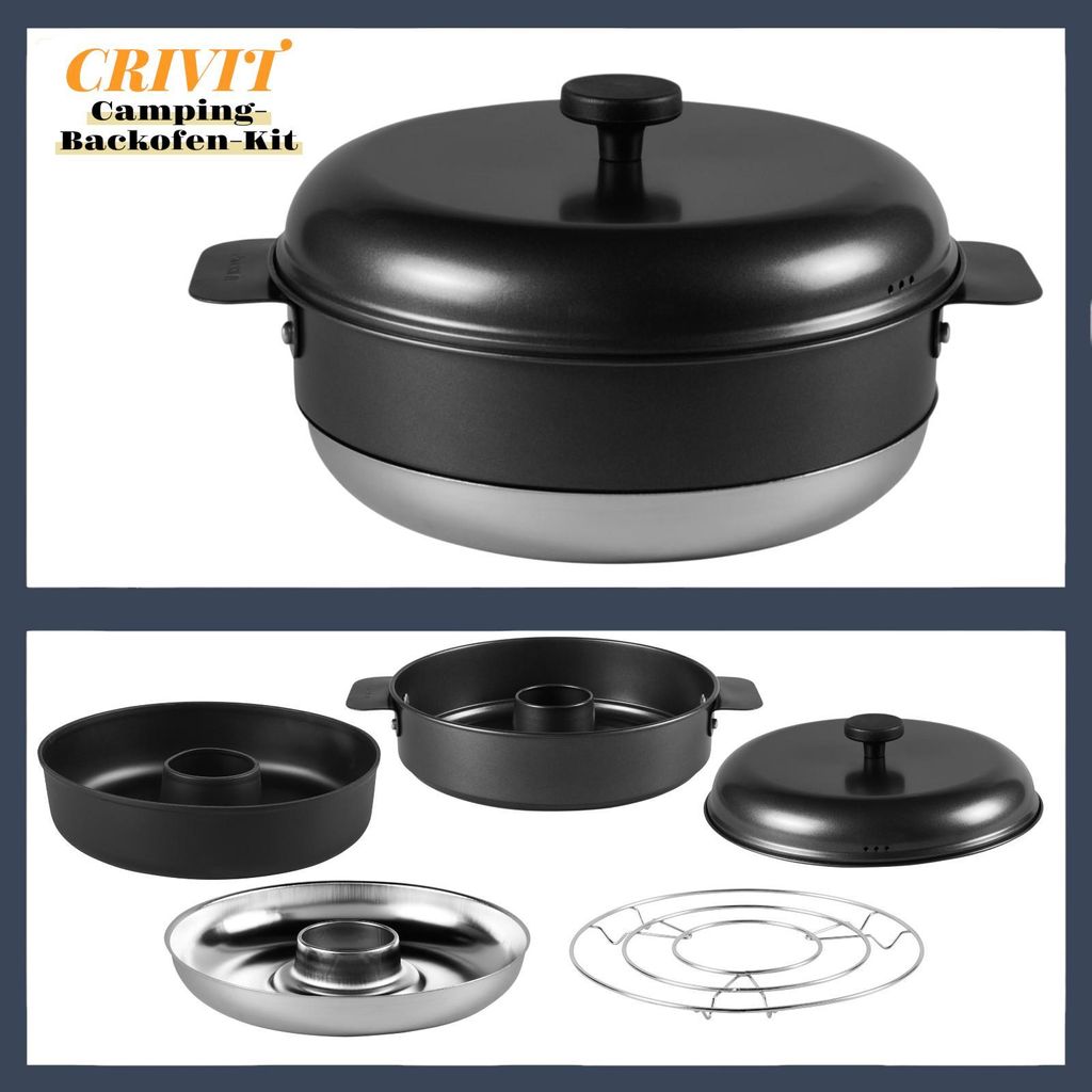 Spar-Set CRIVIT Camping Backofen Kit  5-teilig , 31,8 x B Produktbild 