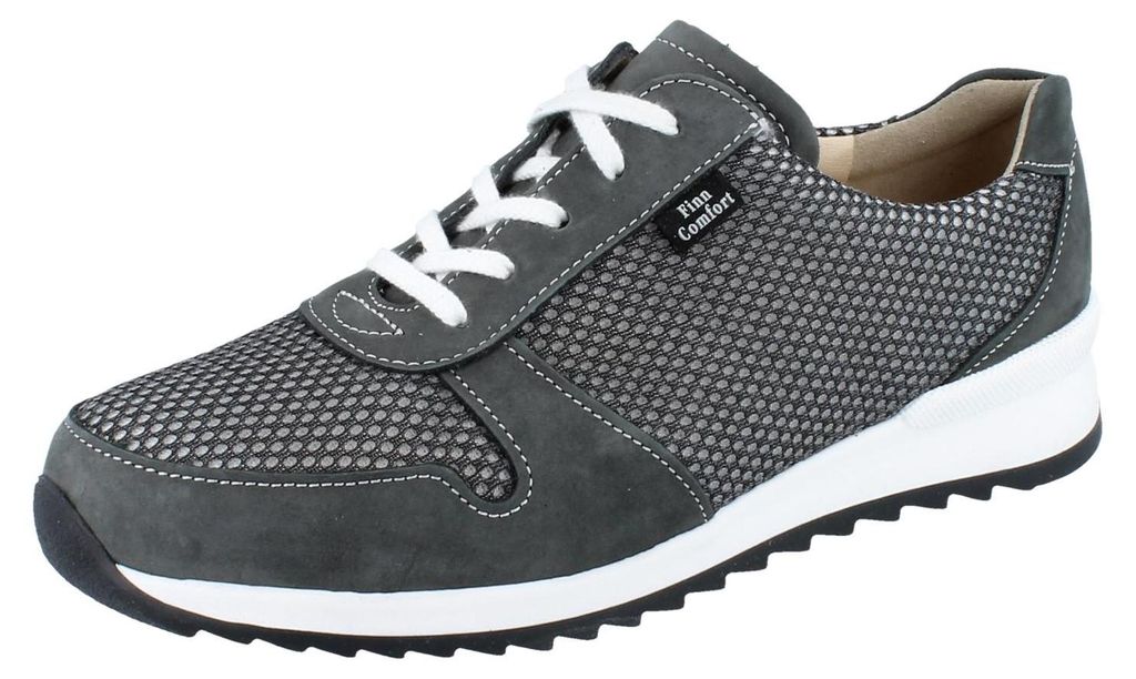 FINN COMFORT Sidonia Damen Schnürschuhe grau Nubukleder - Produktbild 