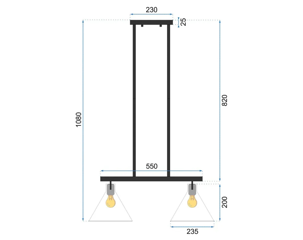 Eclairage intérieur Toolight APP317-2CP idéal pour bureau et cuisine - 5