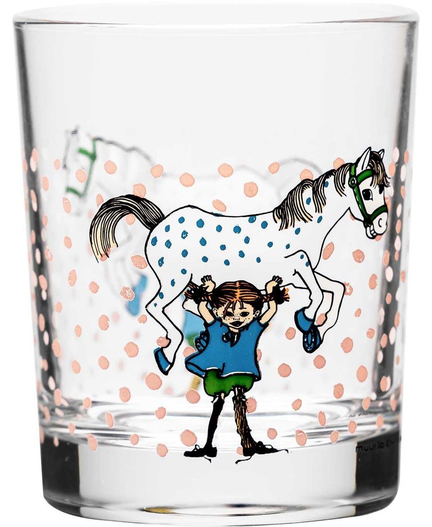 Muurla Pippi Langstrumpf Pippi und Pferd Glas 0,2 l klar, Produktbild 