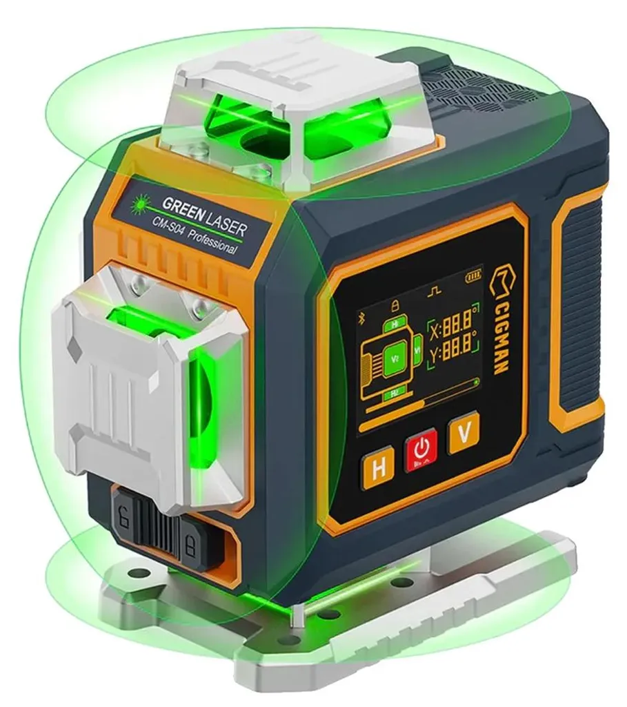 Laser Lignes Vertes 4x360° avec Bluetooth et Télécommande - CM-S04