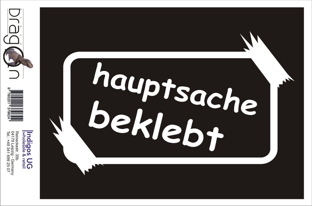 Aufkleber / Autoaufkleber - JDM / Die cut / Auto / OEM - Hauptsache beklebt! - 180x110 mm gelb - Heckscheibe / Heckscheibenaufkleber