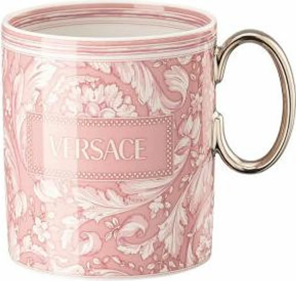 Mug en Porcelaine Versace Barocco Rose Rosenthal Gobelet de Luxe Chic
