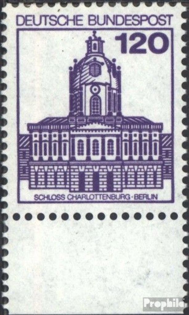 Briefmarken BRD (BR.Deutschland) 1982 Mi 1141A Unterrandstück gestempelt Burgen und Schlösser