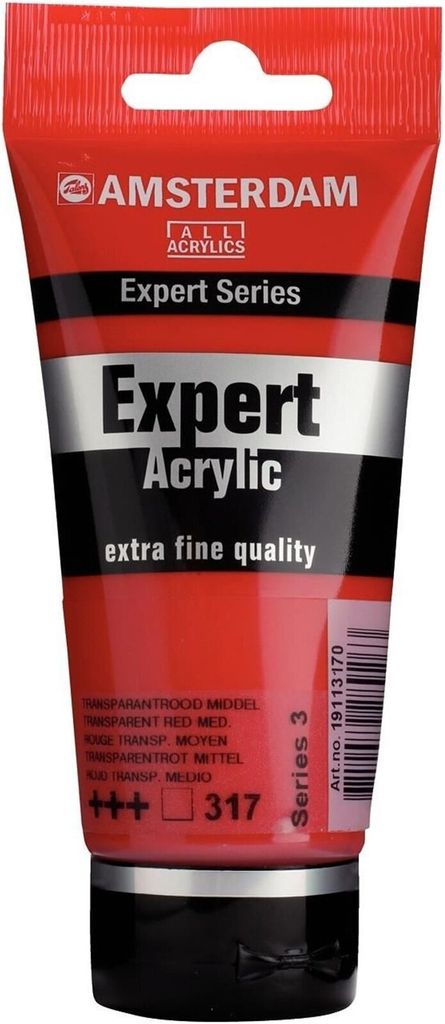 Amsterdam Acrylfarbe 75 ml Transparent Red Medium