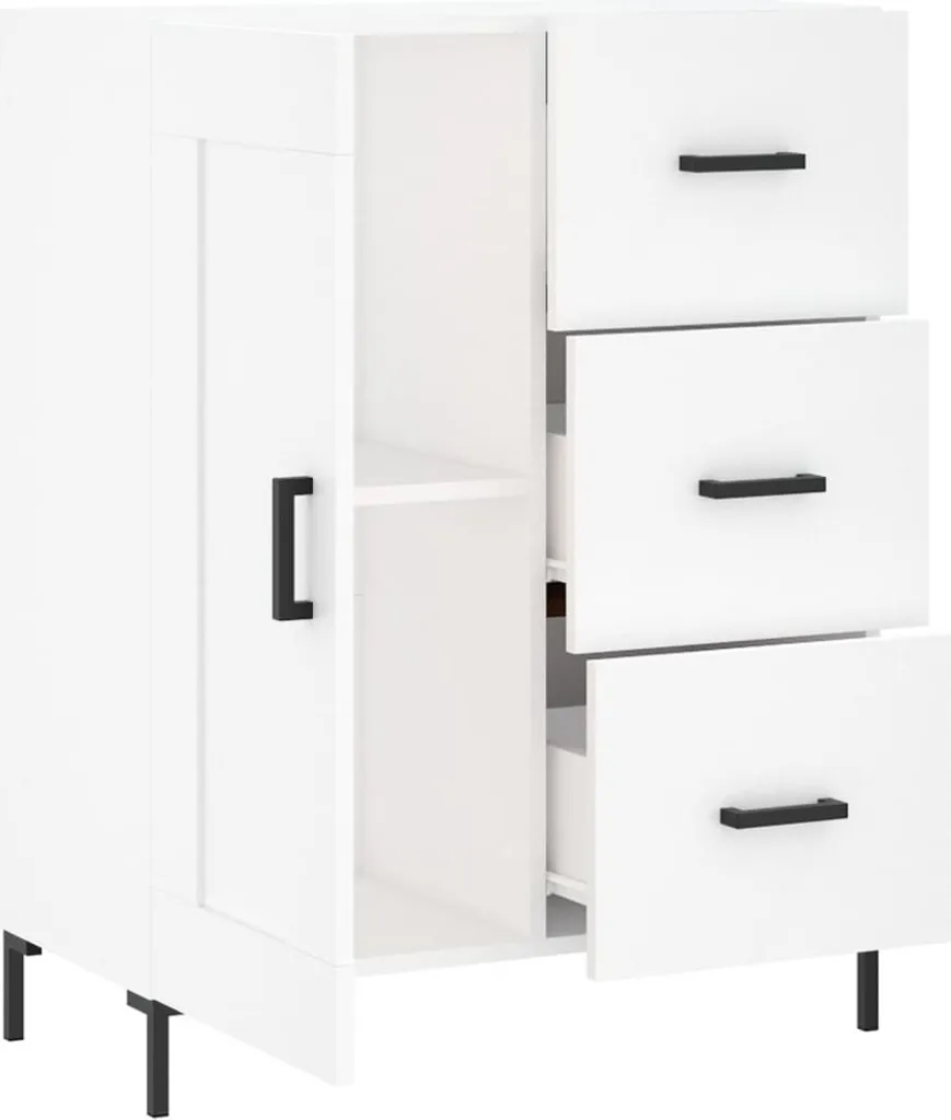 vidaXL Credenza 2 Ante Bianca 90cm | Mobile Dispensa e Contenitore - 6